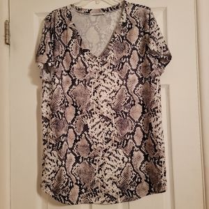 Snakeskin Print Top